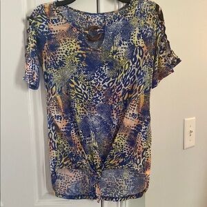 Multicolor Animal Print Women's Top